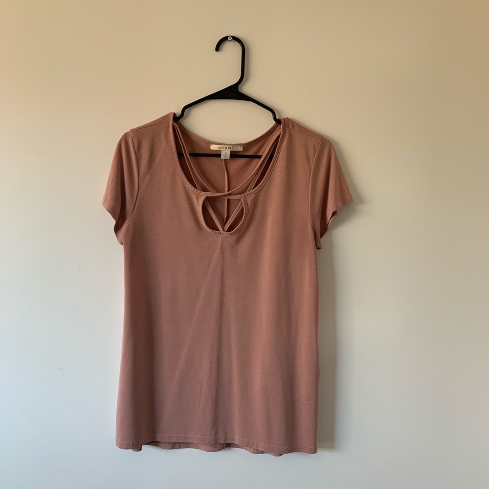 Cross neck T-shirt